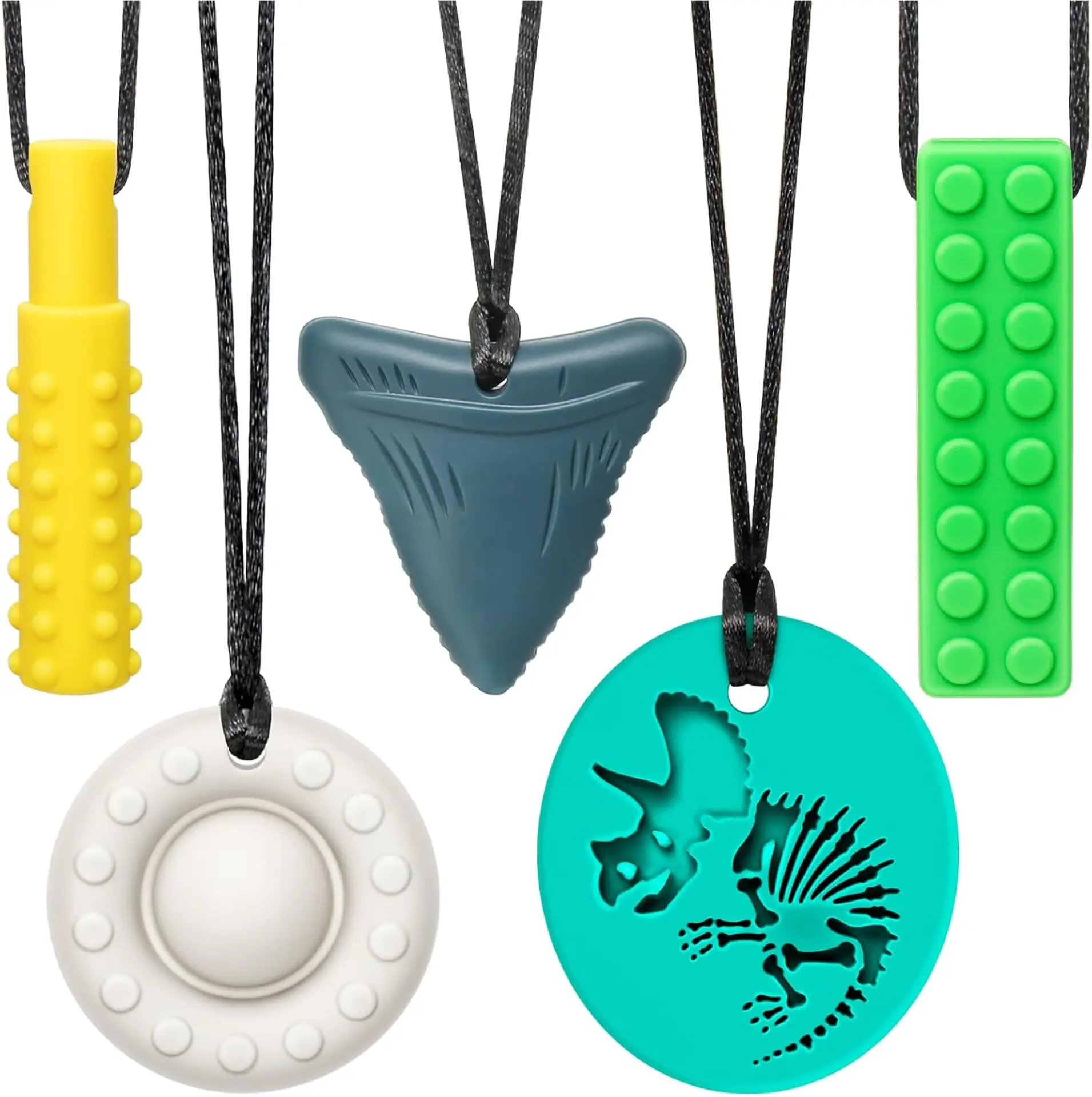 Conjunto de mordedores sensoriais — imagem real do produto